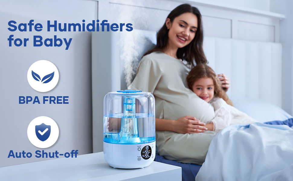 HiLIFE humidifier running safely in a baby nursery - View 1